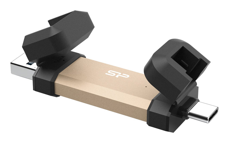 Silicon Power DS72 USB-Stick 500 GB USB Typ-A / USB Typ-C 3.2 Gen 2 (3.1 Gen 2) Gold