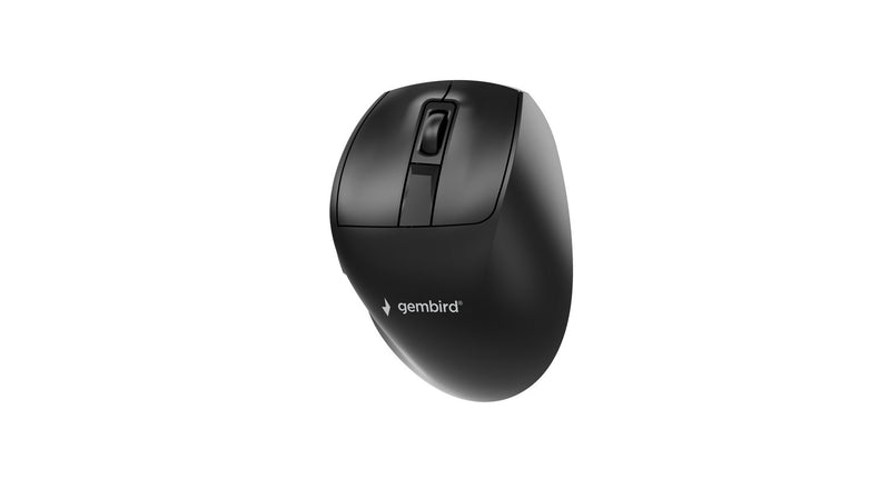 Gembird MUSW3-9B-01 Triple-mode wireless ergonomic mouse (2.4G + BT + USB), 2400 DPI, 9-button, black