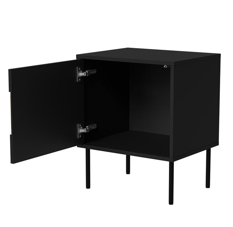 Cama INSERTO bedside cabinet, 2 pcs, 50x40x61.5 cm, black + LED