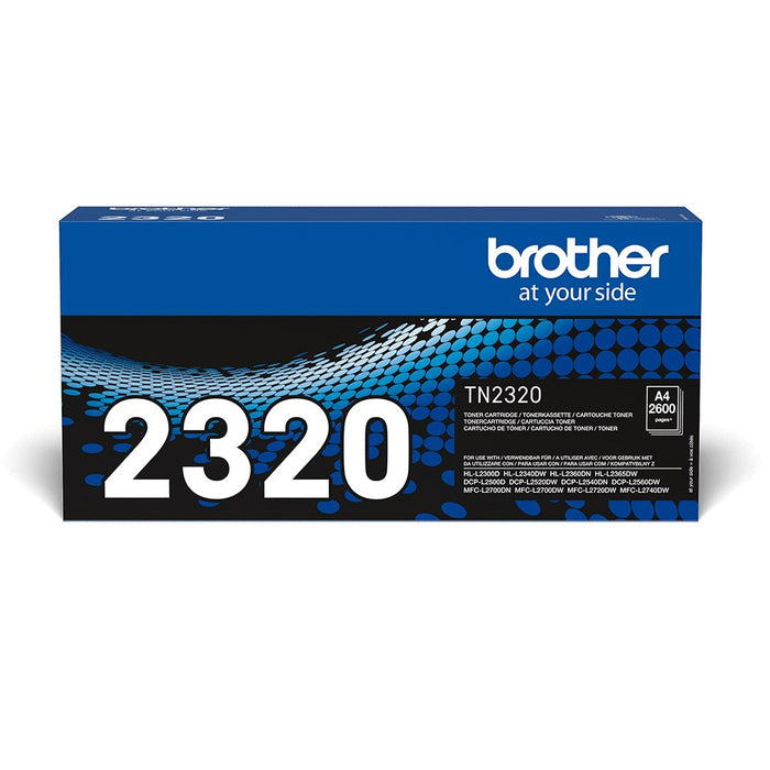 Brother TN2320 - Black - original - toner cartridge - for Brother DCP-L2500, L2520, L2560, HL-L2300, L2340, L2360, L2365, MFC-L2700, L2720, L2740