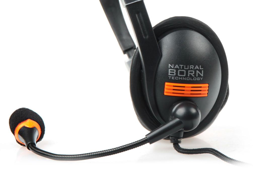 NATEC Drone Headset Wired Head-band Calls/Music Black, Orange