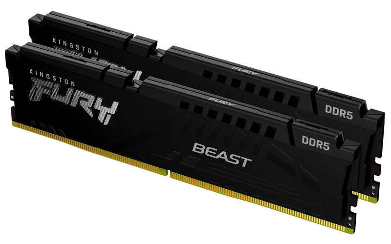 Kingston FURY Beast - DDR5 - kit - 32 GB: 2 x 16 GB - DIMM 288-pin - 5600 MT/s / PC5-44800 - CL36 - 1.25 V - unbuffered - on-die ECC - black