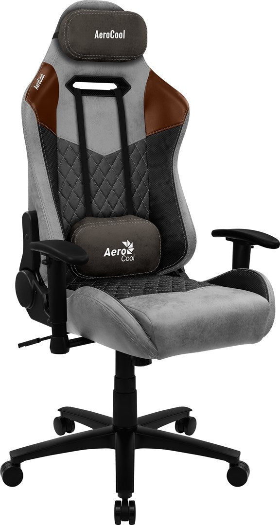 Fauteuil gaming universel Aerocool DUKE AeroSuede Noir, marron, gris