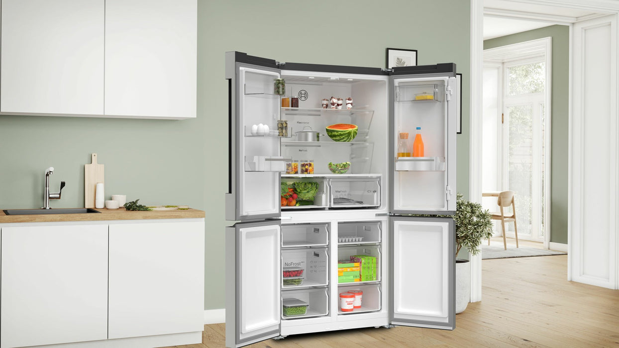 Bosch Serie 4 KFN96VPEA side-by-side refrigerator Freestanding 605 L E Stainless steel