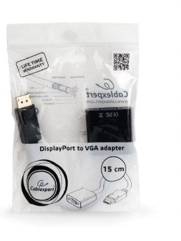 Gembird A-DPM-VGAF-02 video cable adapter 0.15 m VGA (D-Sub) DisplayPort Black