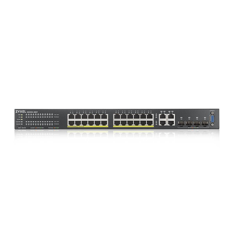 Commutateur réseau Zyxel GS2220-28HP-EU0101F administré L2 Gigabit Ethernet (10/100/1000) Power over Ethernet (PoE) Noir