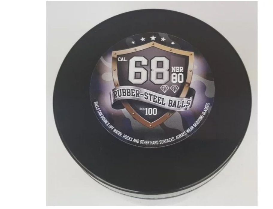 Rubber-to-metal balls Guard Power cal. 68-100 pcs.