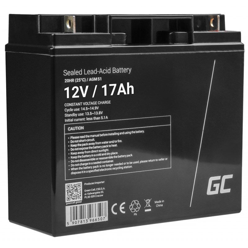 "Green Cell Bleisäure AGM51 17Ah/12V"