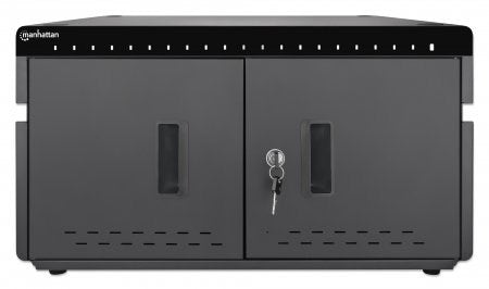 Manhattan iPad to 11" 20-bay Charging Cabinet Desktop via USB-C, Also other tablets and smartphones (with device to USB-C cable), Bays 264x22x235mm, D