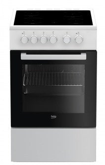 Beko FSS57000GW Herd Freistehender Herd Keramik Schwarz, Weiß A