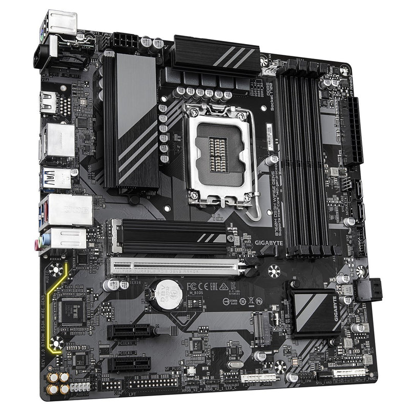 GIGABYTE B760M DS3H WIFI6E GEN5 Motherboard - Supports Intel Core 14th Gen CPUs, 6+2+1 Phases Digital VRM, up to 5600MHz DDR5, 2xPCIe 4.0 M.2, Wi-Fi 6