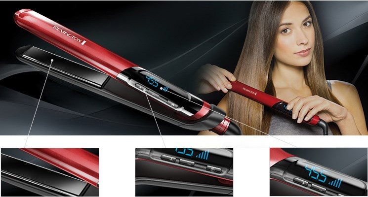 Remington S9600 hair styling tool Straightening iron Warm Red 3 m