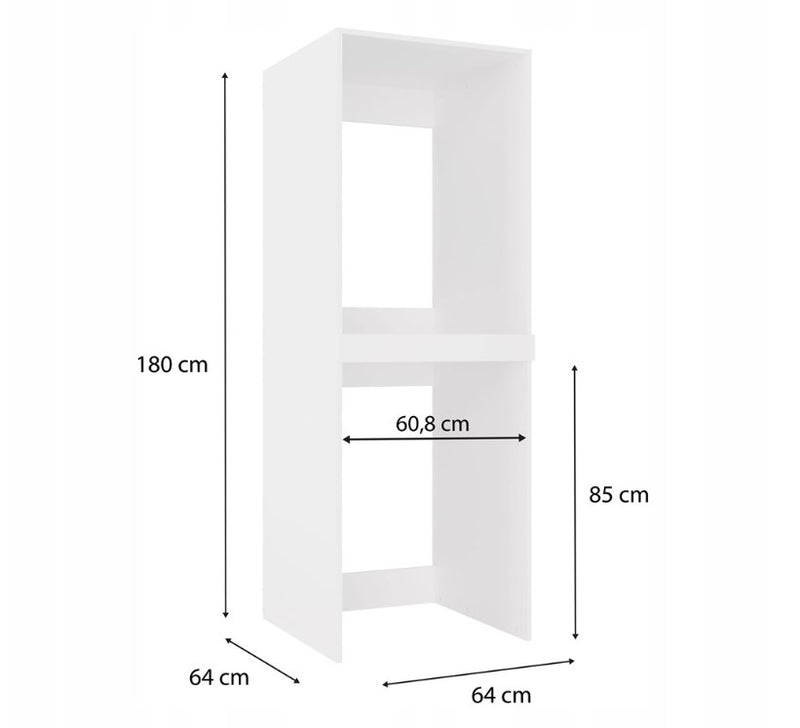 POLA TWIN WHITE WASHING MACHINE AND DRYER CABINET