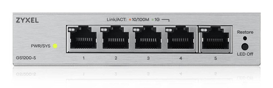 Zyxel GS1200-5V3 Managed L2 Gigabit Ethernet (10/100/1000) Desktop Grey