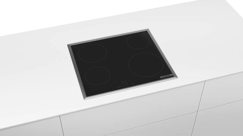 Table de cuisson Bosch Serie 4 PKE645BB2E, Noir, Vitrocéramique, 4 zones de cuisson, Encastrable