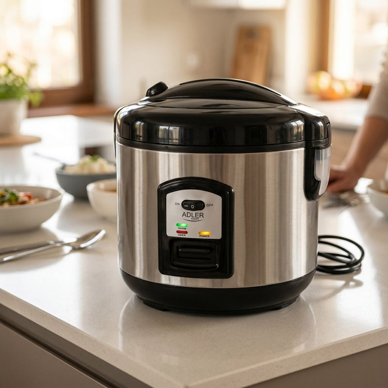 Adler AD 6406 Reiskocher Schwarz,Edelstahl 1000 W