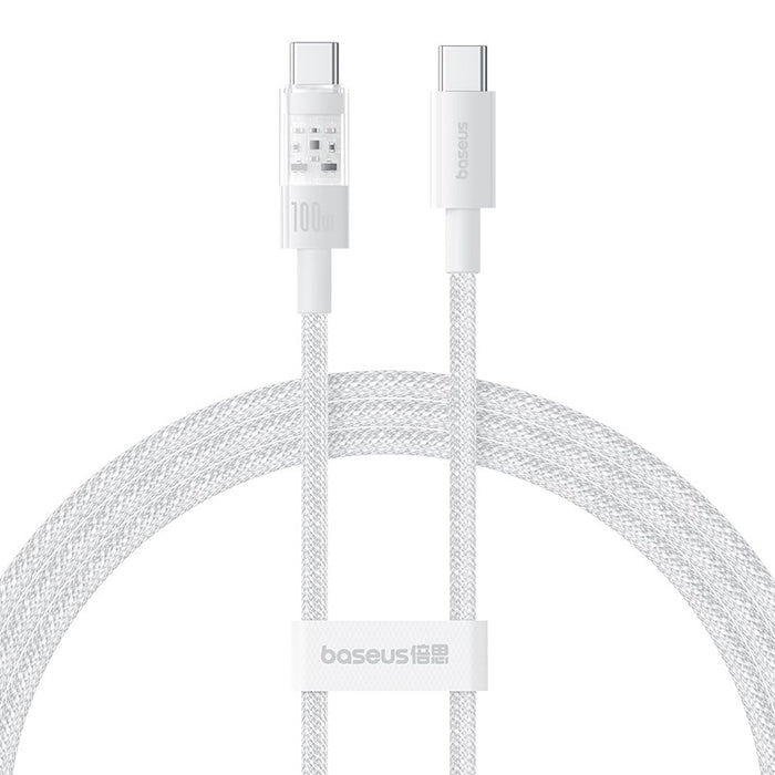 Baseus Gem USB C to USB C fast charging cable 1 m 100 W White