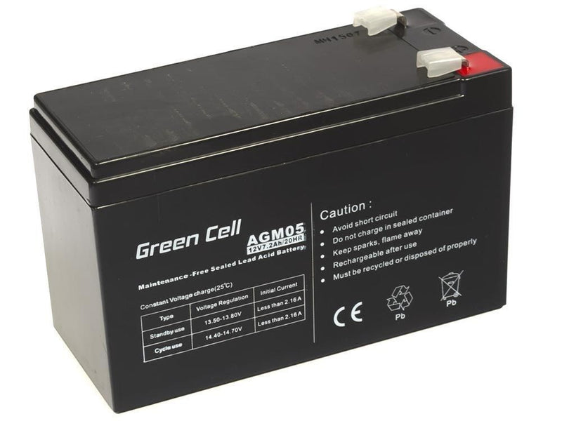 Green Cell Ersatzbatterie AGM05 12V/7.2Ah
