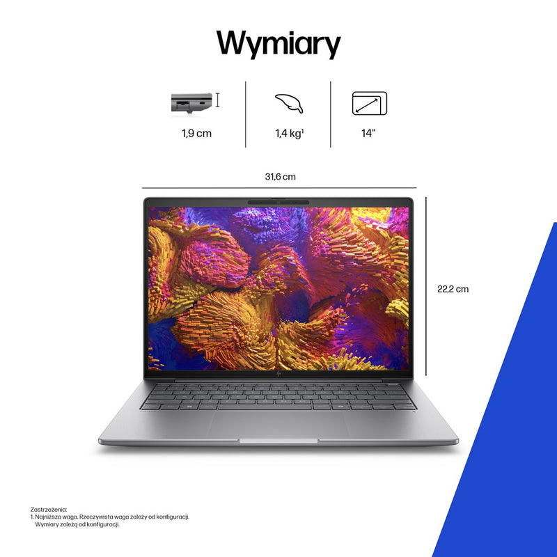HP ZBook 8 G1ak Copilot+ PC AMD Ryzen AI 7 PRO 350 Mobile workstation 35.6 cm (14") WUXGA 16 GB DDR5-SDRAM 1 TB SSD Wi-Fi 7 (802.11be) Windows 11 Pro
