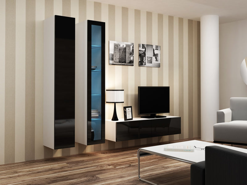 Cama Glass-case VIGO '180' 180/40/30 white/black gloss