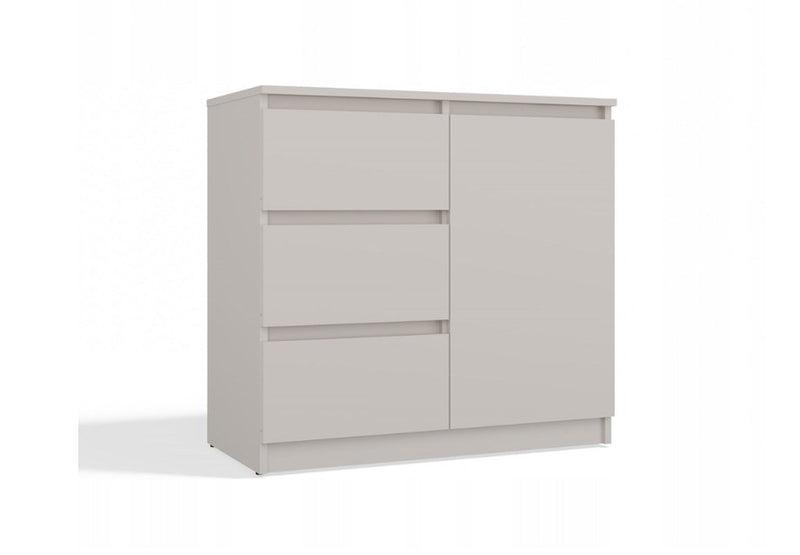 COMMODE 1 PORTE 3 TIROIRS COLORIS CACHEMIRE