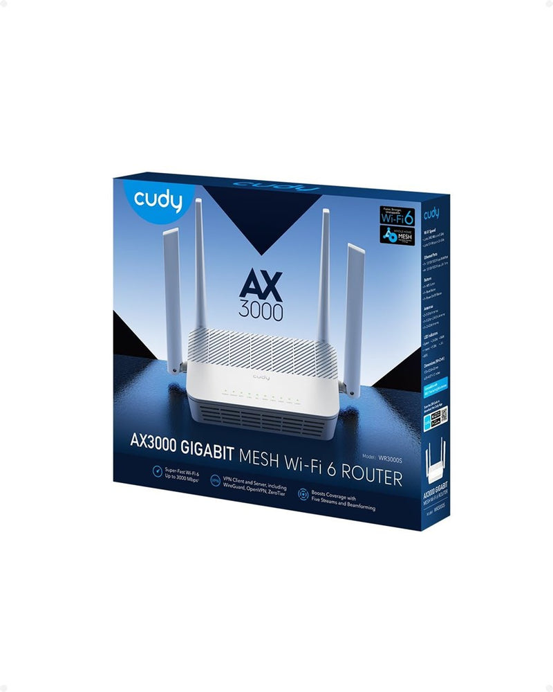 Cudy WR3000S wireless router Gigabit Ethernet Dual-band (2.4 GHz / 5 GHz)