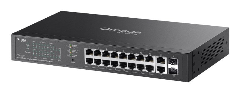 OMADA ES220GP network switch Managed Gigabit Ethernet (10/100/1000) Power over Ethernet (PoE) Black