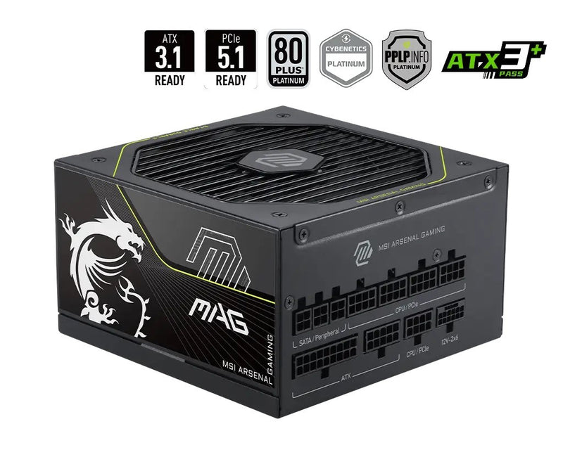 MSI MAG A1000PLS PCIE5 power supply unit