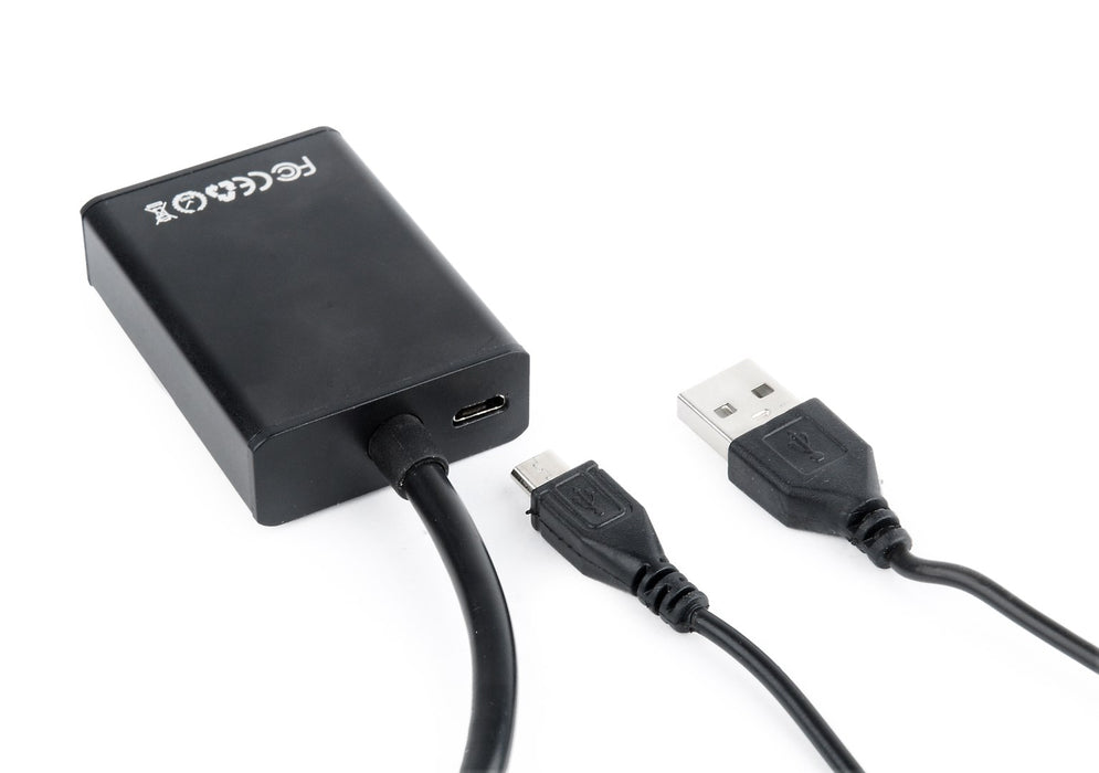 Gembird A-VGA-HDMI-01 video cable adapter 0.15 m HDMI Type A (Standard) VGA (D-Sub) Black