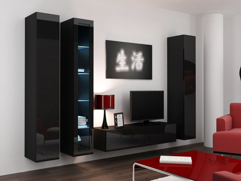 Cama Living room cabinet set VIGO 15 black/black gloss