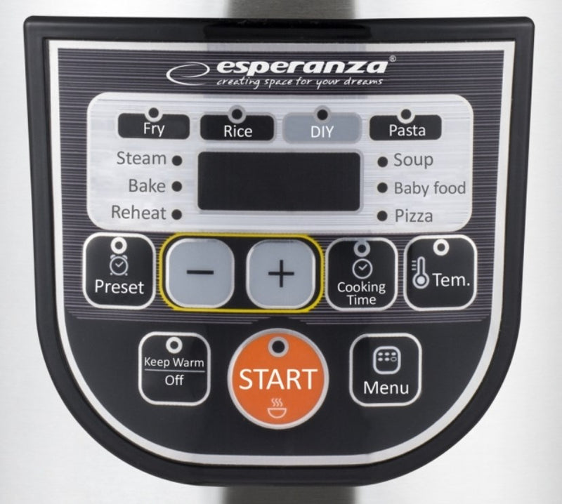 Esperanza EKG011 multi cooker 5 L 860 W Black, Stainless steel