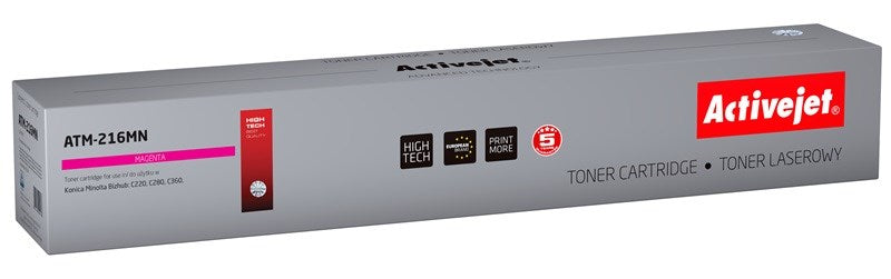 Activejet ATM-216MN toner for Konica Minolta printer; Konica Minolta TN216M replacement; Supreme; 26000 pages; magenta