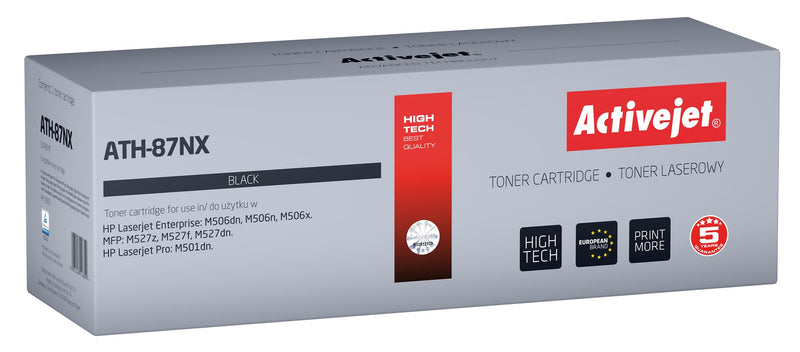 Activejet ATH-87NX Toner (Ersatz für HP 87X CF287X; Supreme; 18000 Seiten; schwarz)