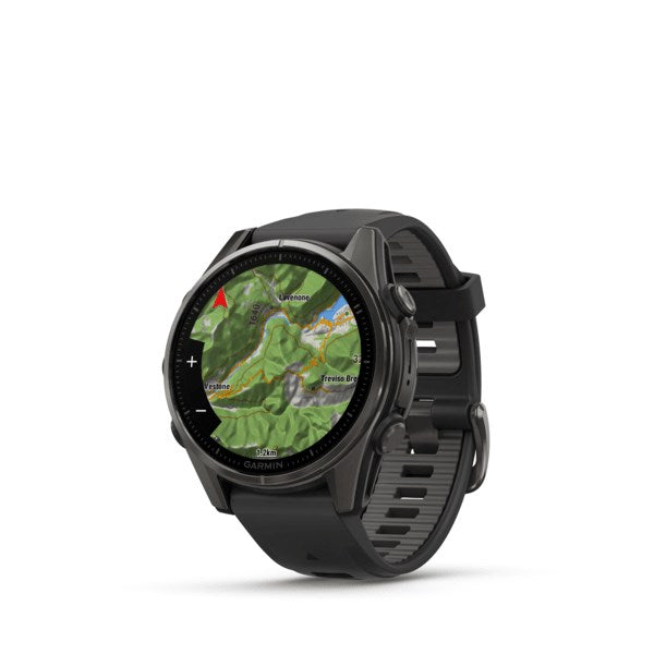 Garmin fenix 8 3,3 cm (1,3") AMOLED 43 mm numérique 416 x 416 pixels Écran tactile Noir Wi-Fi GPS (satellite)