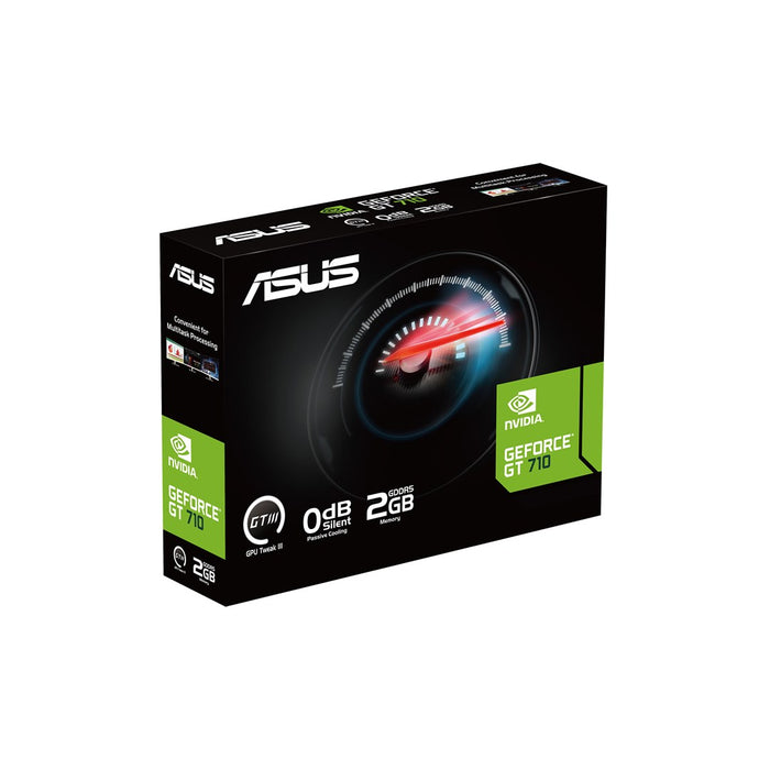 ASUS GeForce GT 710 EVO - Graphics card - GF GT 710 - 2 GB DDR3 - PCIe 2.0 low profile - DVI, HDMI, D-Sub - fanless