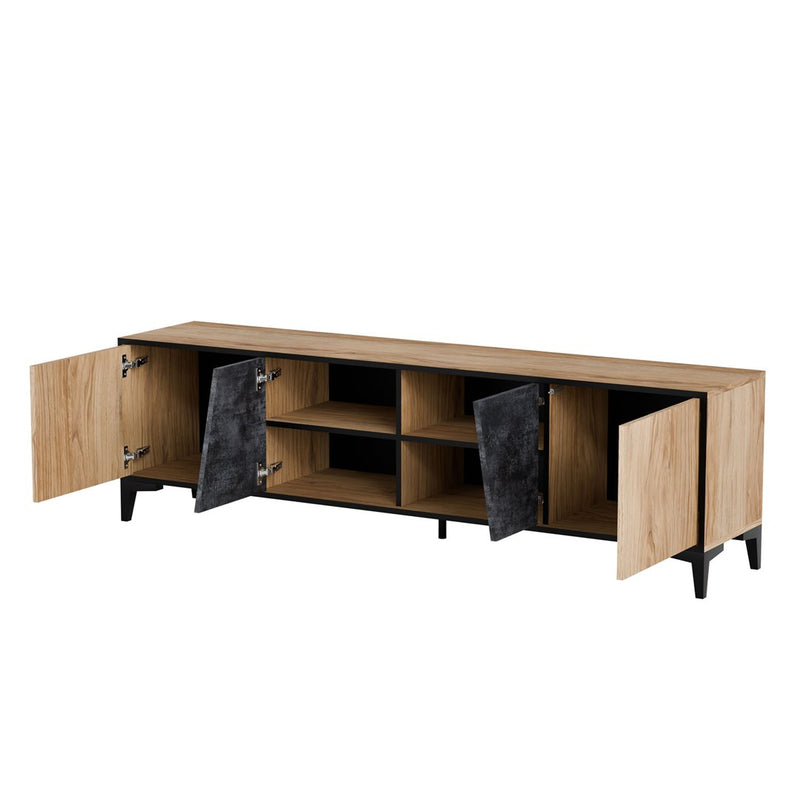 Cama 4D RTV-Möbel OVO 180x38xH53 Eiche/Beton