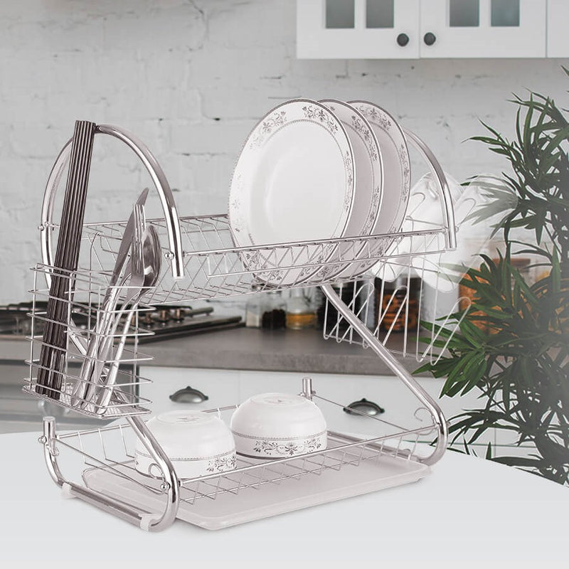 Dish drying rack 38 cm MAESTRO MR-1025-38 Silver