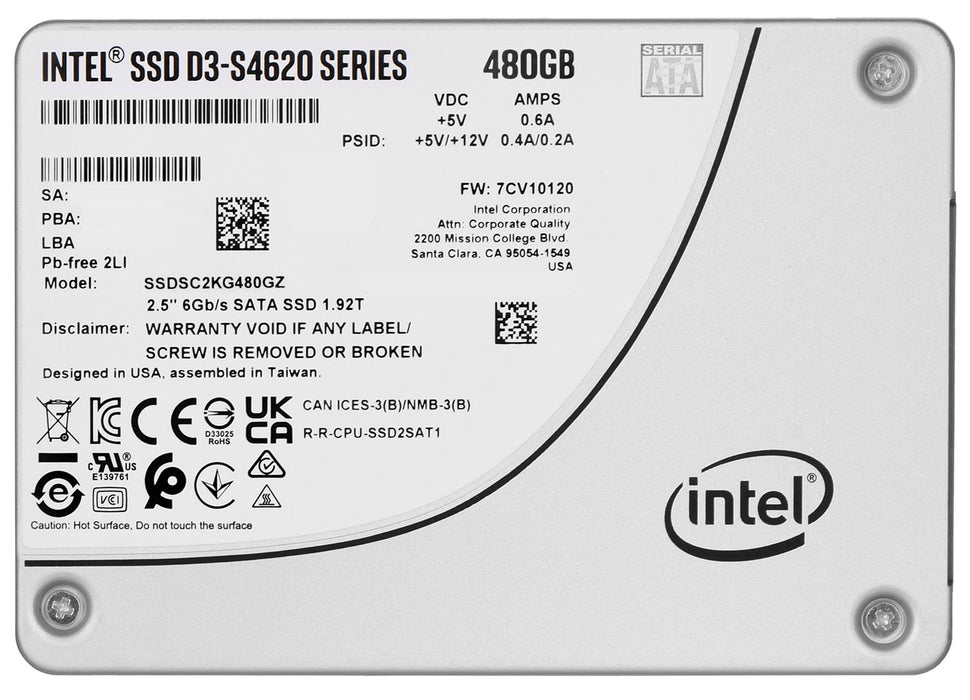 SSD Solidigm (Intel) S4620 480GB SATA 2.5" SSDSC2KG480GZ01 (DWPD up to 5)