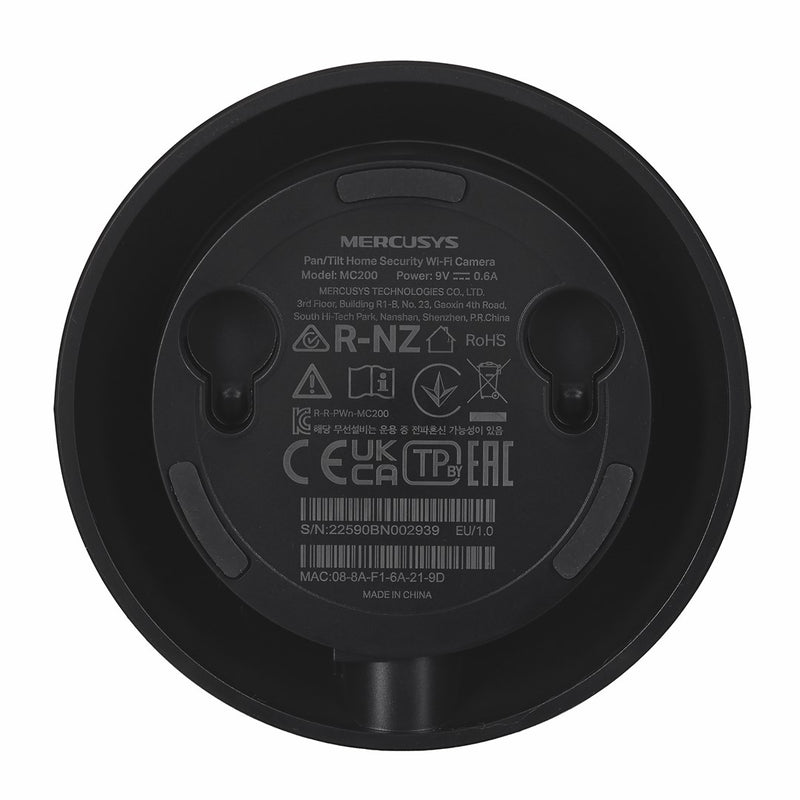 Mercusys MC200 - Pan/Tilt Home Security Wi-Fi Camera