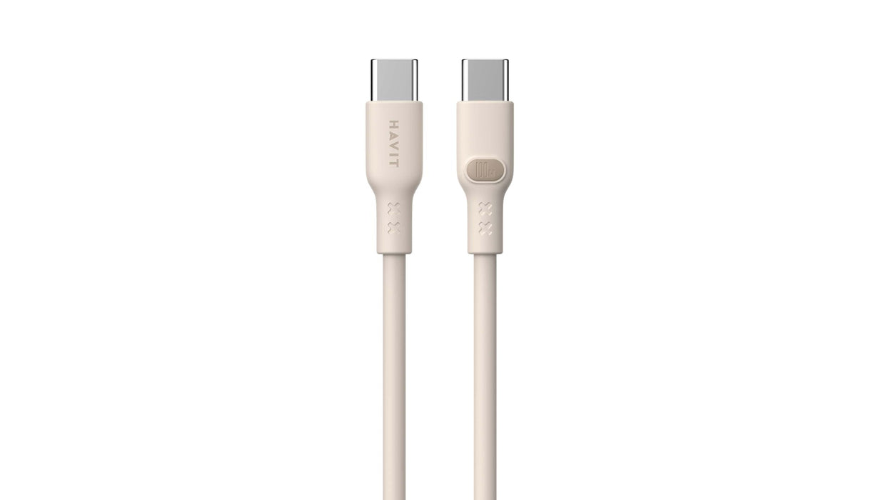 Havit CB6284 - USB Type C to USB Type C cable, 2.0 m (beige)