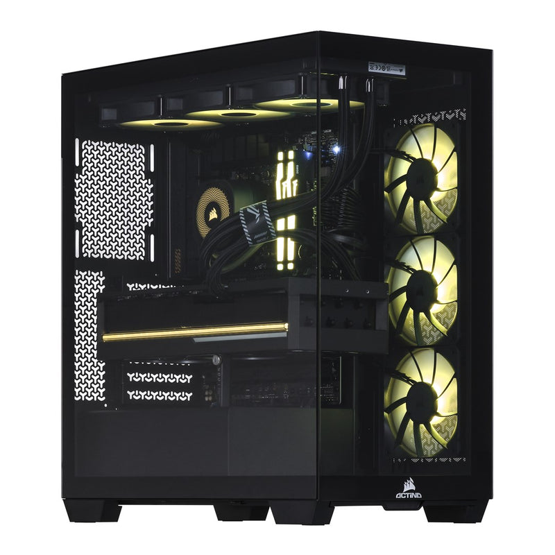 Actina 5901443415930 PC AMD Ryzen™ 7 9800X3D 32 Go de RAM DDR5 2 To SSD AMD Radeon RX 9070 XT Boîtier Midi Noir