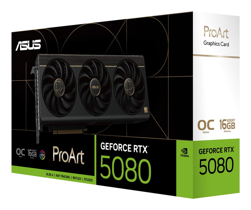 ASUS ProArt - OC Edition - graphics card - GeForce RTX 5080 - 16 GB GDDR7 - PCI Express 5.0 - HDMI, 2 x DisplayPort, USB-C
