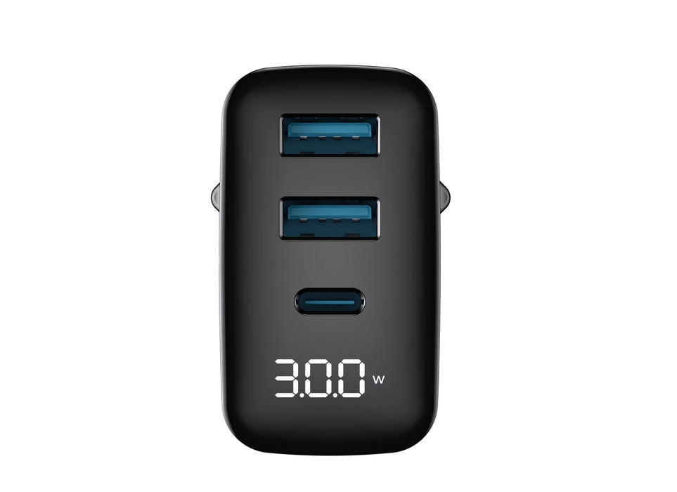 Havit UCLE001 EU - GaN three-port charger 30 W, black