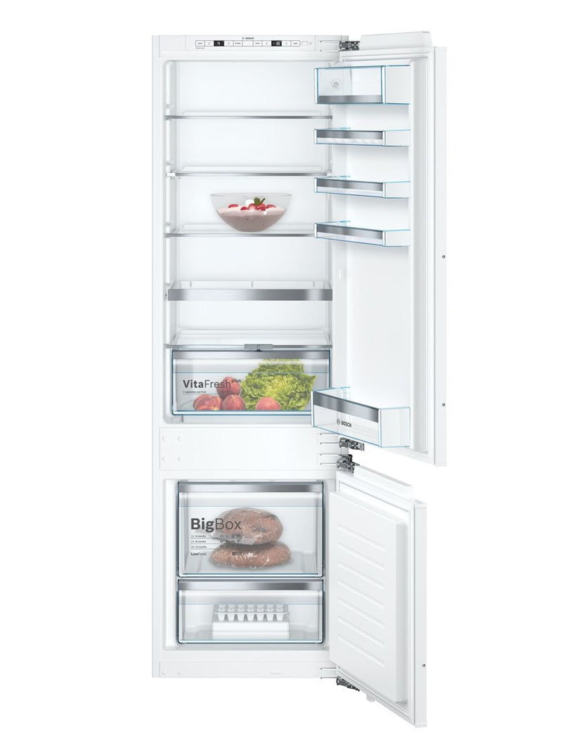Bosch Serie 6 KIS87AFE0 Réfrigérateur-congélateur Intégré 272 L E Blanc