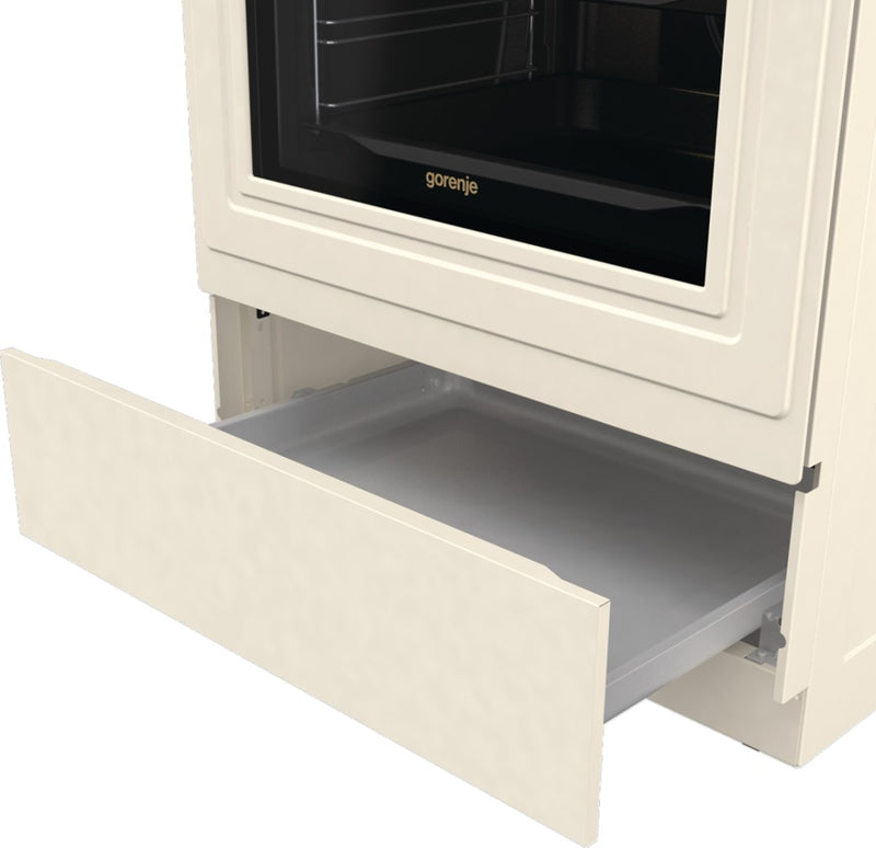 Gorenje GECS6B70CLI Freestanding cooker Ceramic hob Beige