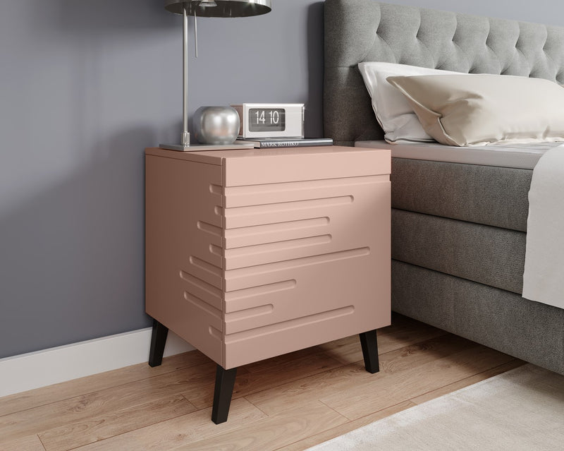 Cama bedside cabinet NOVA 44x40x52 pink matt