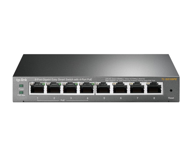 Switch intelligent facile TP-Link 8 ports Gigabit avec 4 ports PoE