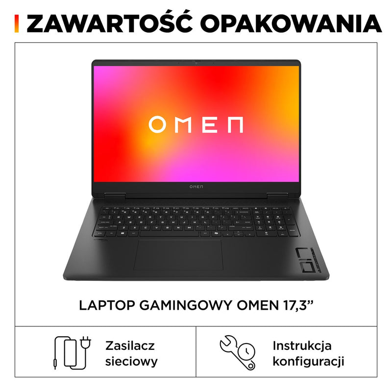 HP OMEN 17-db0128nw Ryzen 5 8645HS 17.3"FHD IPS 144Hz 300n AG 16GB DDR5 5600 SSD512 RTX 4060_8GB 83Wh Win11 2Y