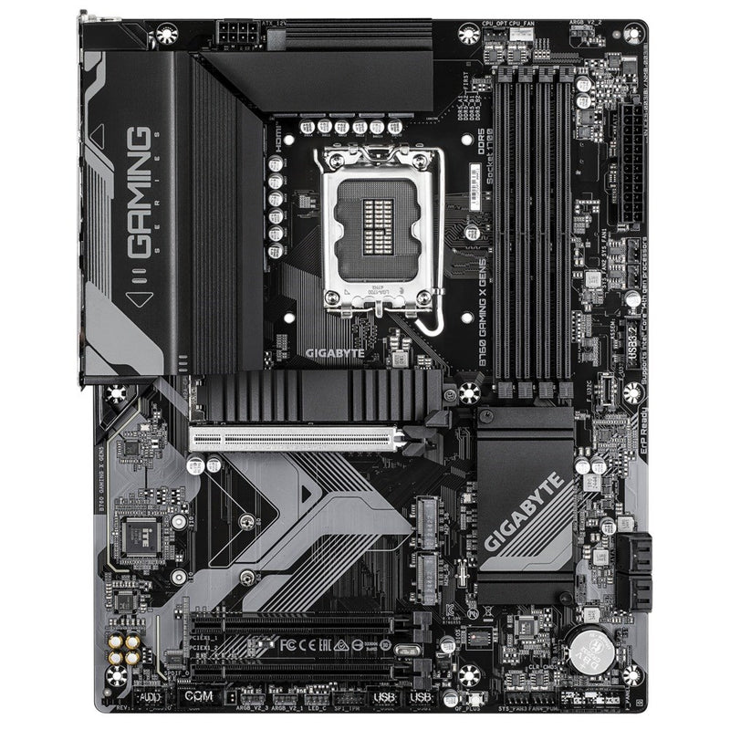 Carte mère GIGABYTE B760 GAMING X GEN5 – Prise en charge des processeurs Intel Core de 14e génération, VRM 8+1+1 phases, jusqu'à 5600 MHz DDR5, 3xPCIe 4.0 M.2, LAN 2,5 GbE, USB 3