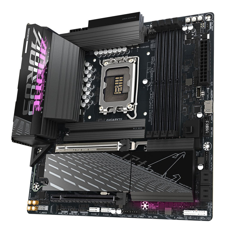 GIGABYTE B860M AORUS ELITE WIFI6E Motherboard - Intel Core Ultra Series CPUs, 12+1+2+1 Phases VRM, up to 9200MHz DDR5, 1xPCIe 5.0 + 2xPCIe 4.0 M.2, 2.